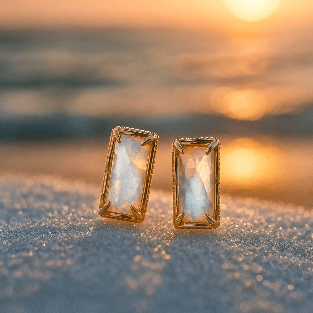 Albertha | Guldbelagt øreringe