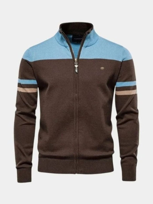 Anders™ | Strikcardigan med Lynlås