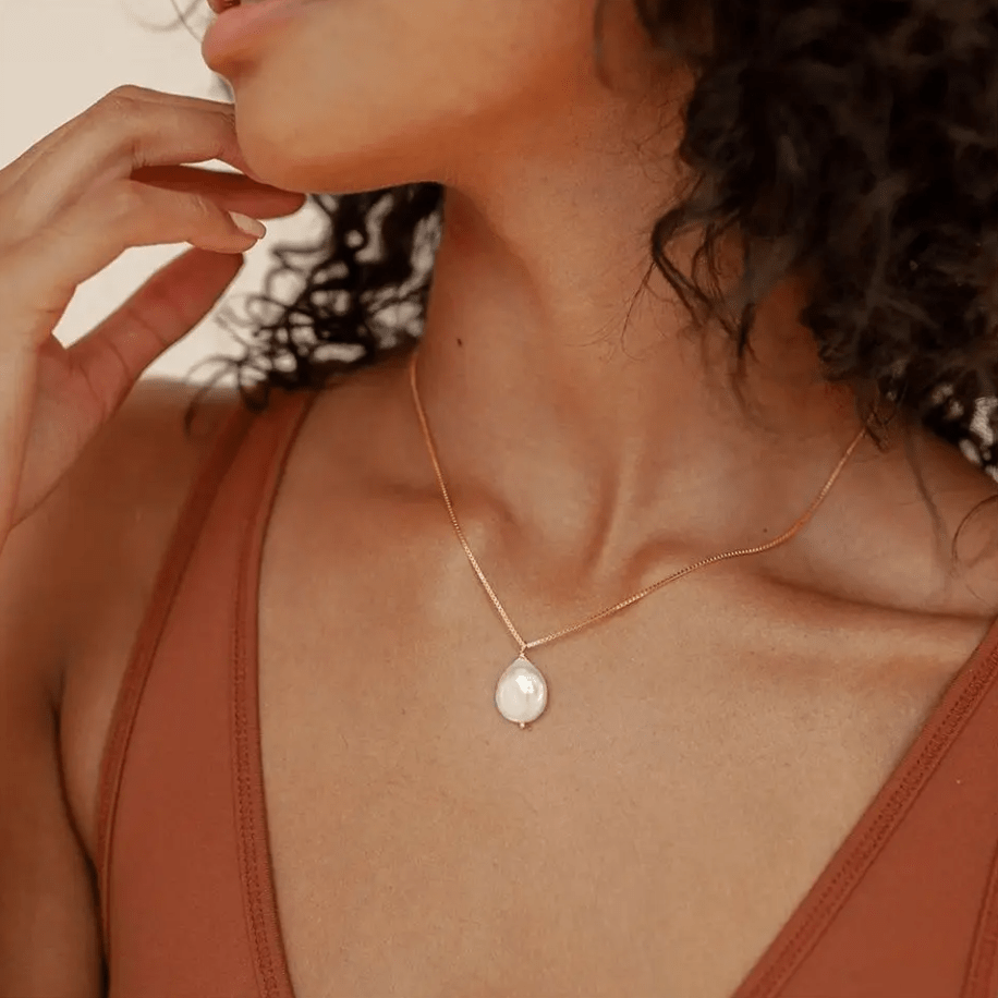 Freja | Guldkantet Halskæde