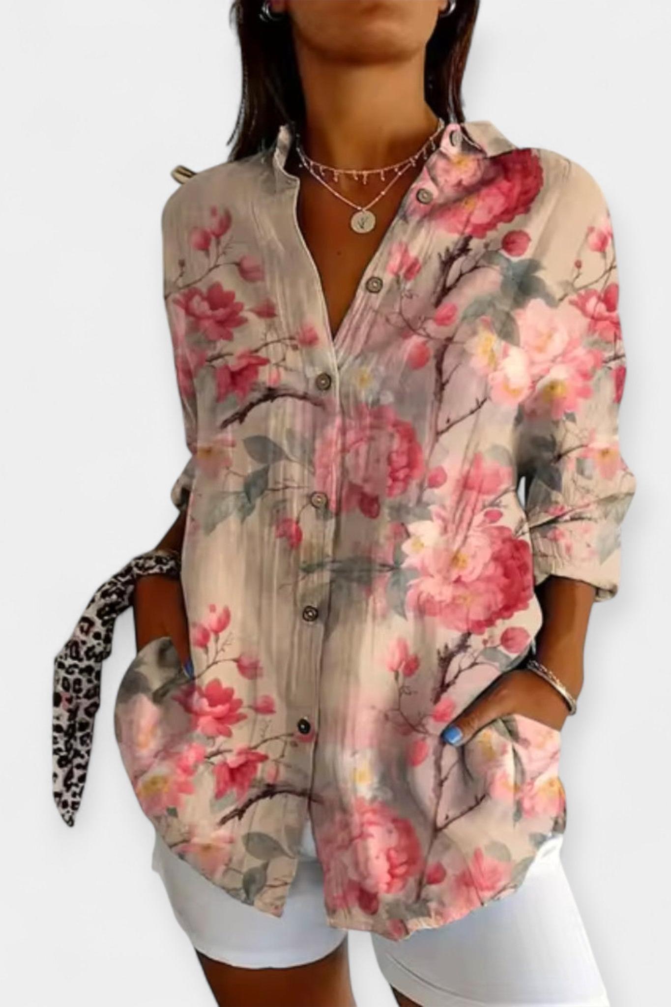 Frida | Blomsterprint skjorte