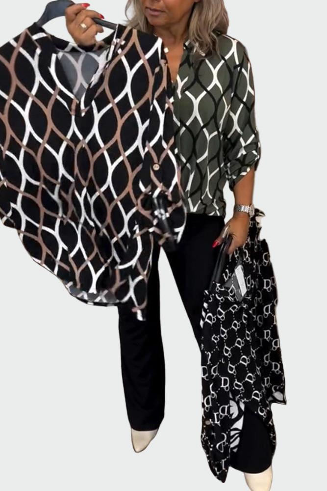 Lene | Grafisk Ivy-bluse